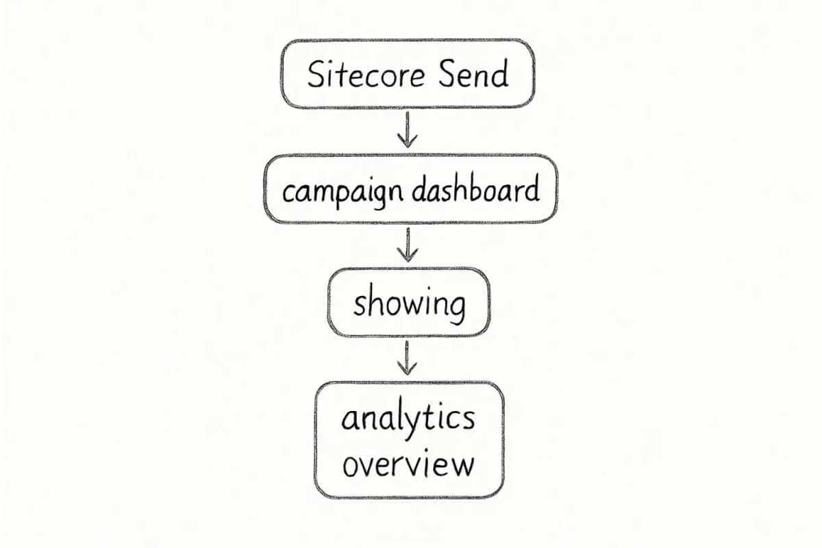 لوحة معلومات حملة Sitecore Send تعرض نظرة عامة على التحليلات