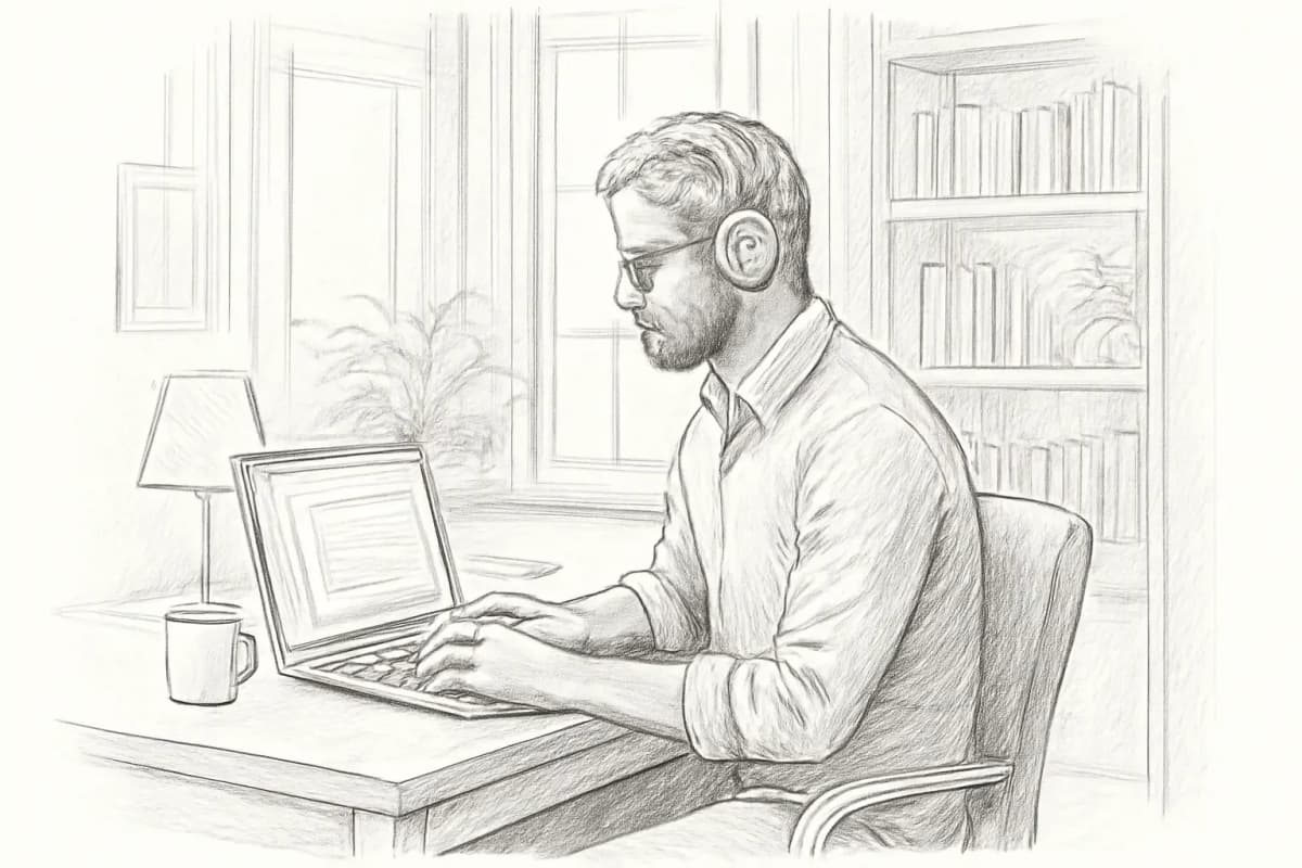 Responsable marketing email en télétravail travaillant à partir d'un aménagement de bureau à domicile