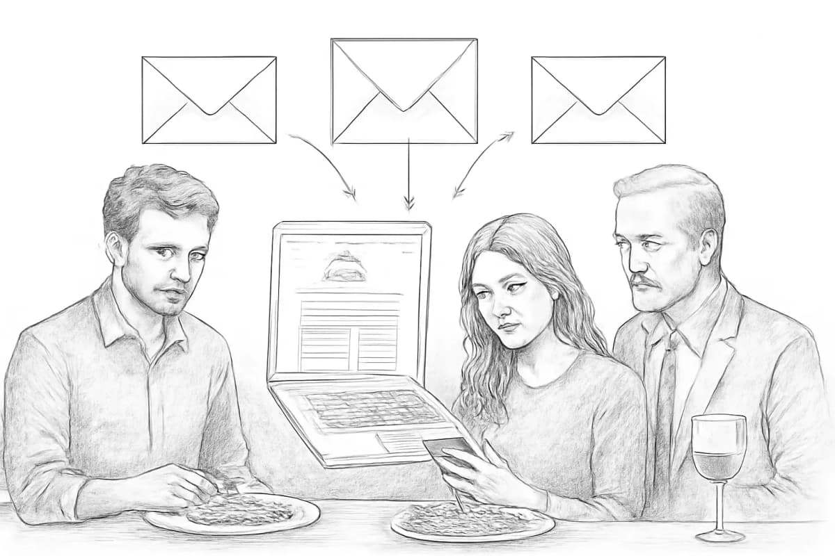 Segmentation du marketing email de restaurant par comportement client montrant la fréquence de visite, l'historique de commande